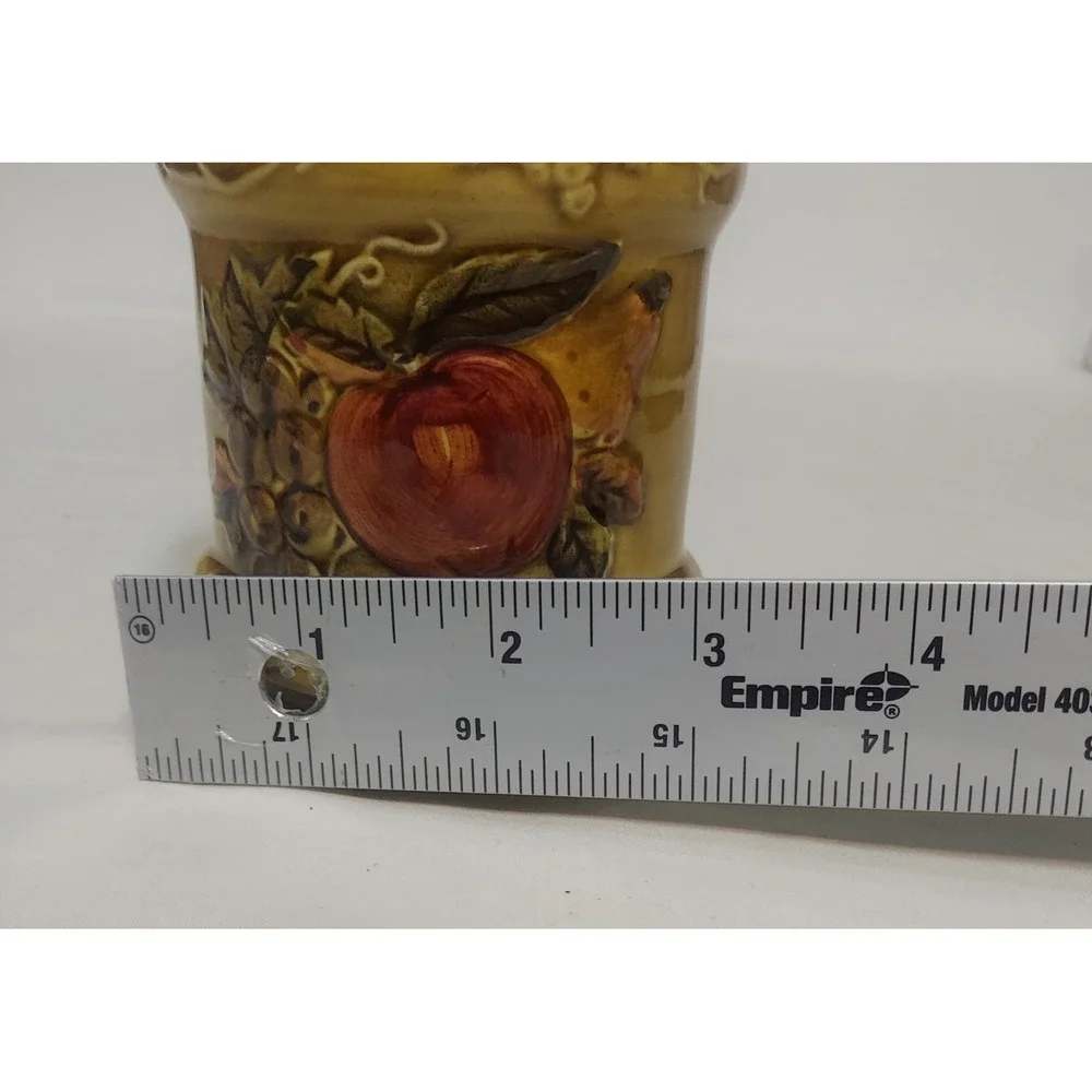 Geo‎ Z Lefton Ceramic Apple Fruit Jar Jelly Jar Vintage Kitchen Decor 4127